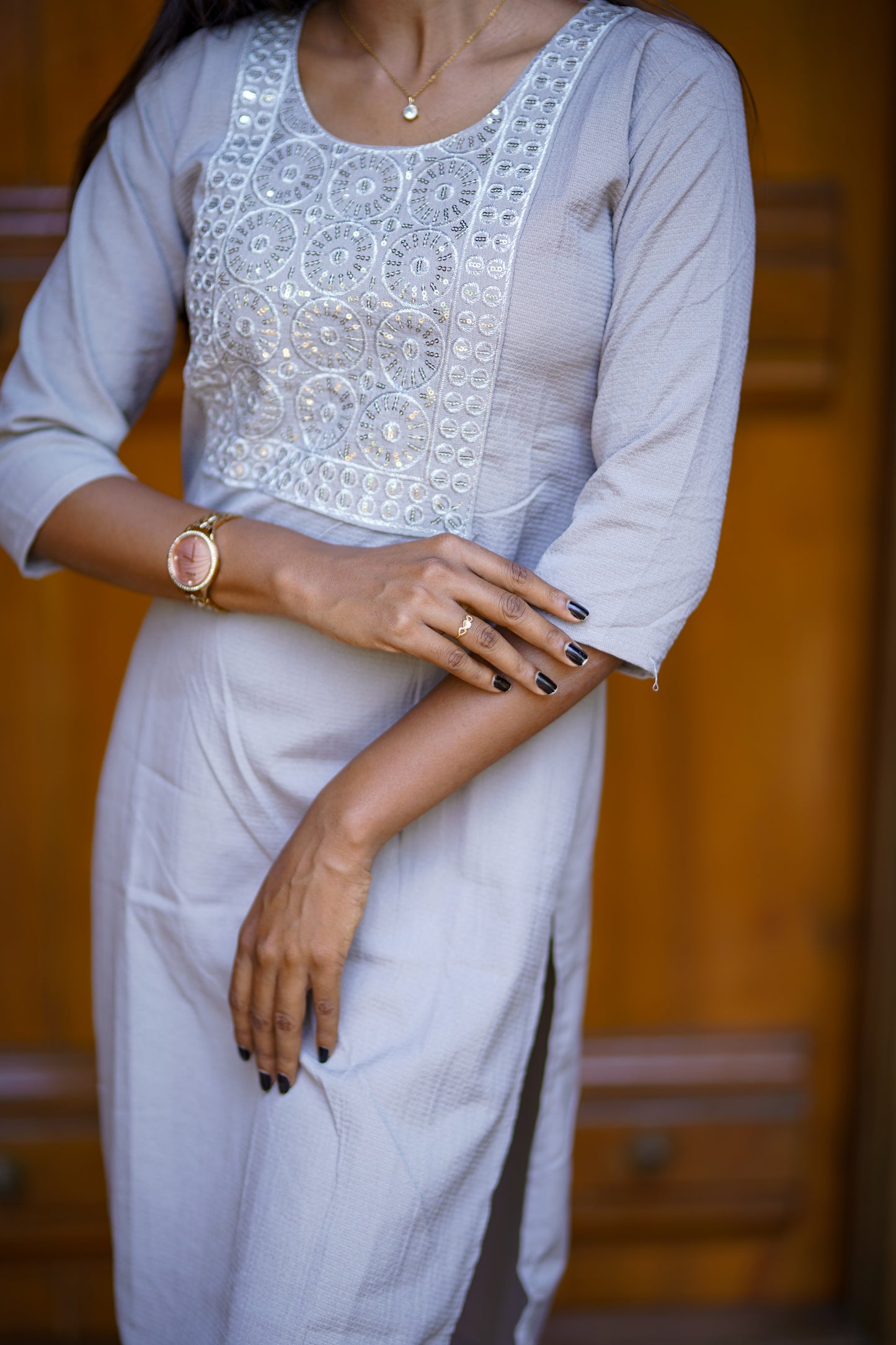 Classic Grey Kurti – Elegant Everyday Wear