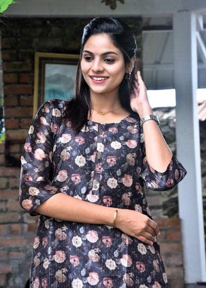 Black Gold Floral